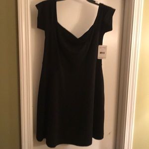 FREE PEOPLE off the shoulder black dress